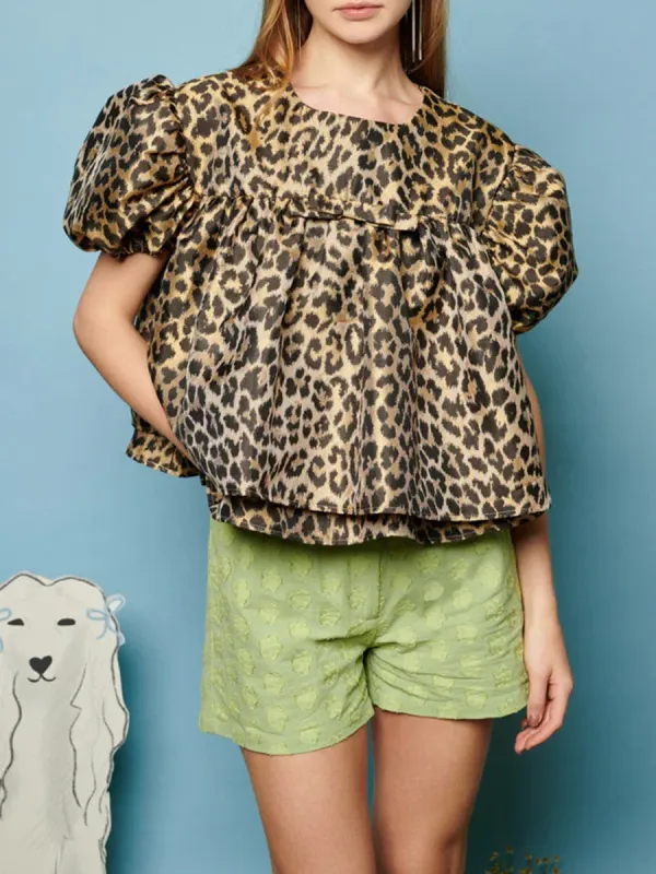 Leopard Jacquard Top