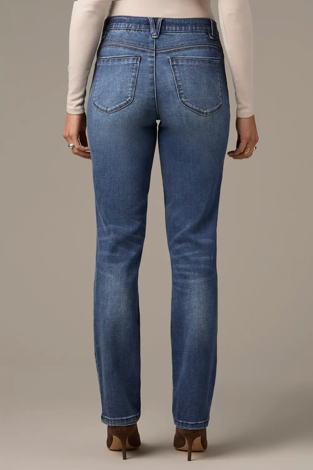 Everyday Petite Mid Rise Straight Leg Jeans