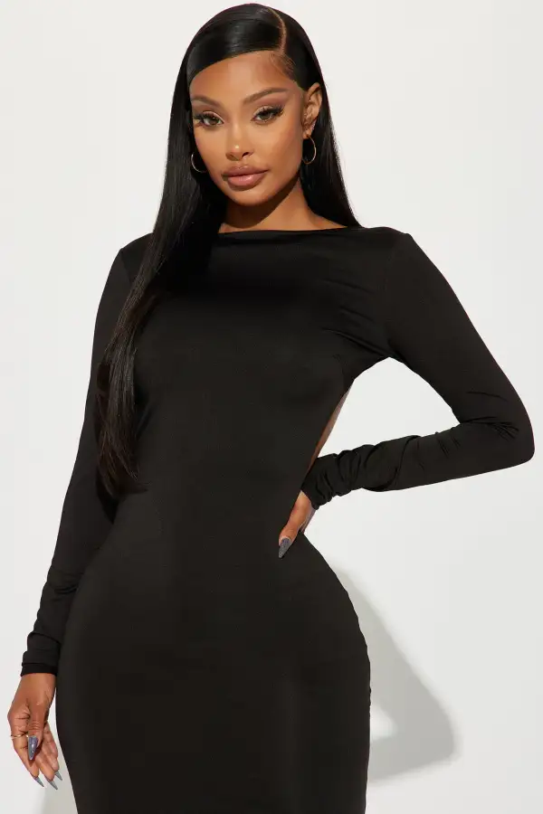 Back It Up Maxi Dress - Black