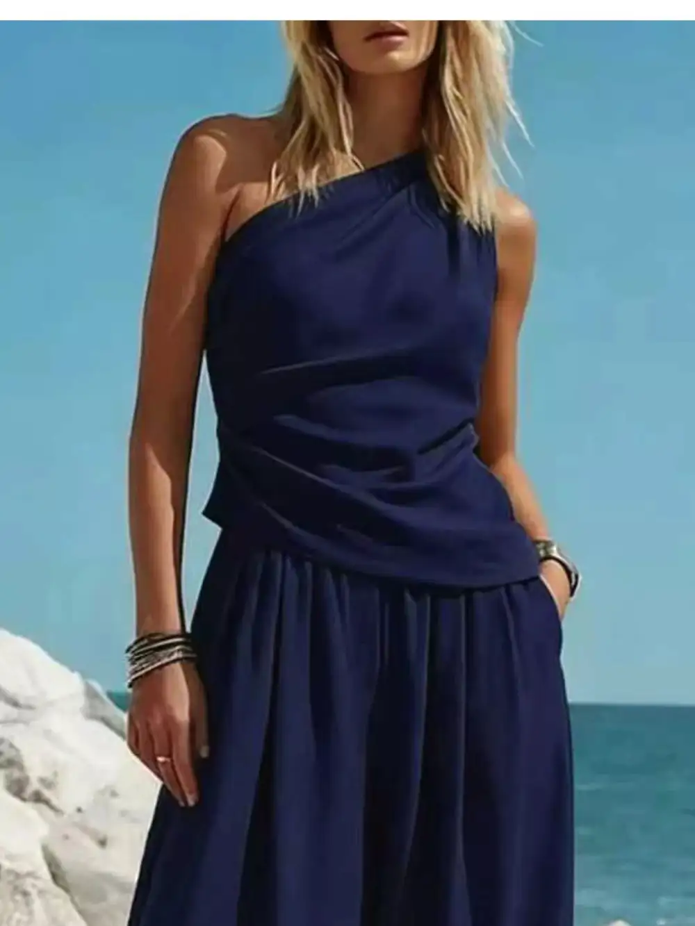 Wide Leg Shoulder Jumpsuit