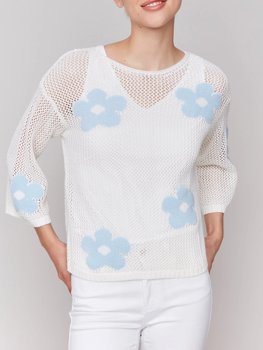 Women's Lively and Cute Star Hollow Blouse