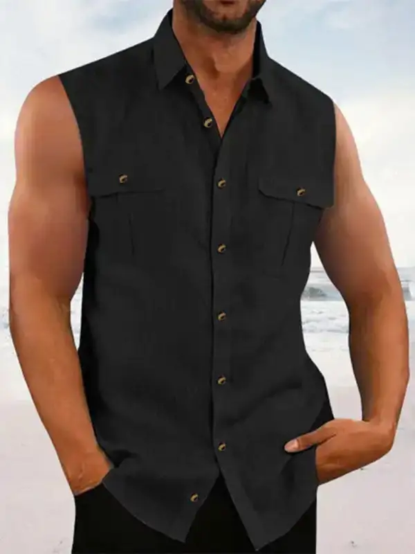 Linen Blend Cotton Blend Shirt