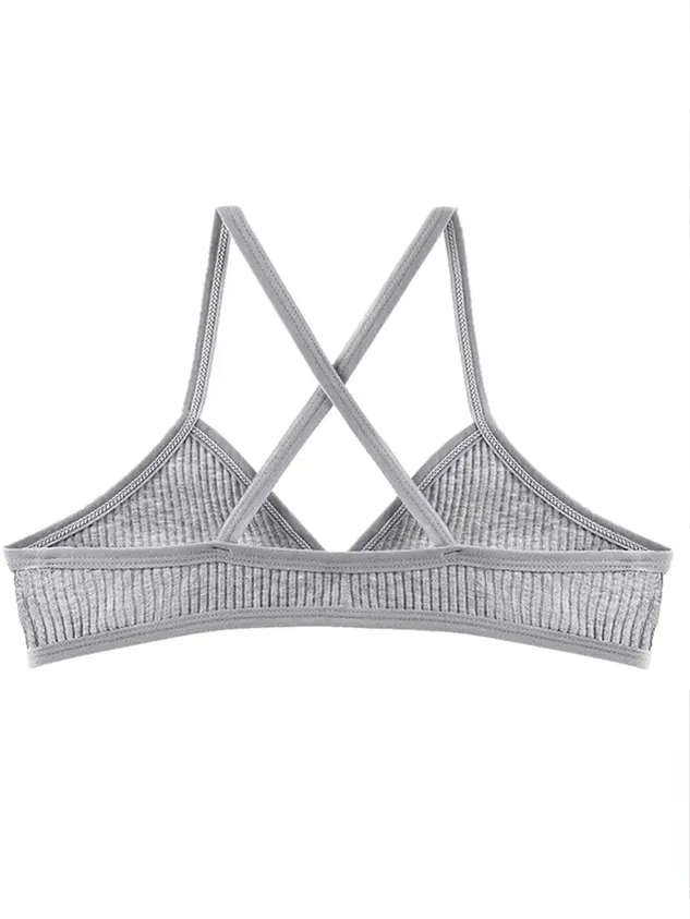 Wireless Sports Bra Comfort and Style with Cross-Strap Bra & Bralette