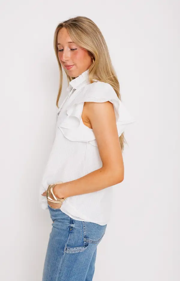 THML: New City Blouse, WHITE