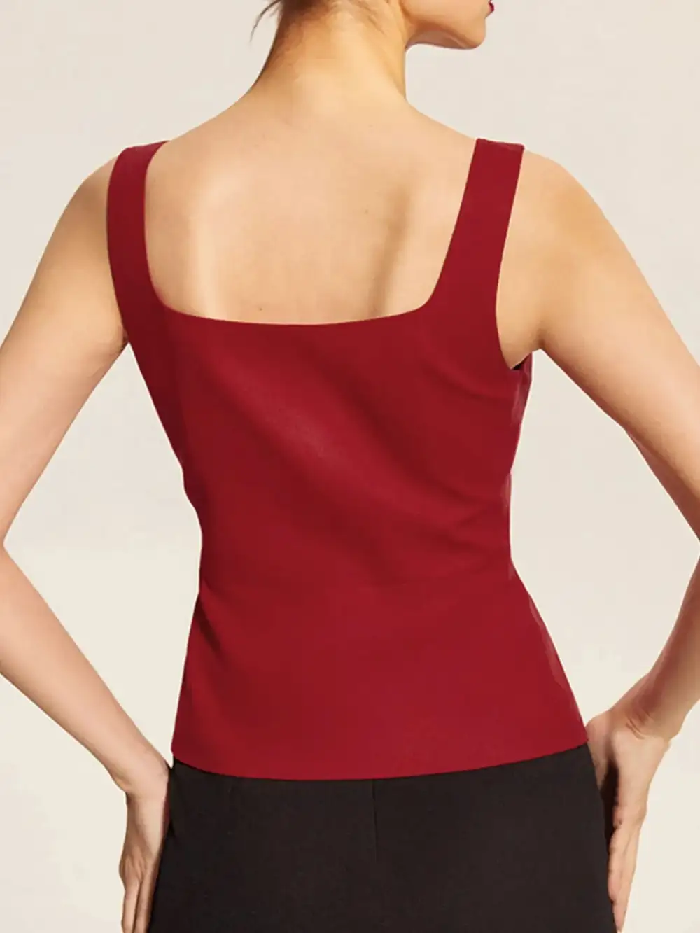 Casual Square Neck Button Front Coordinated Set