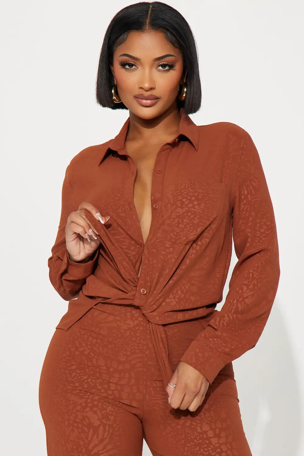 Wild Side Pant Set - Chocolate