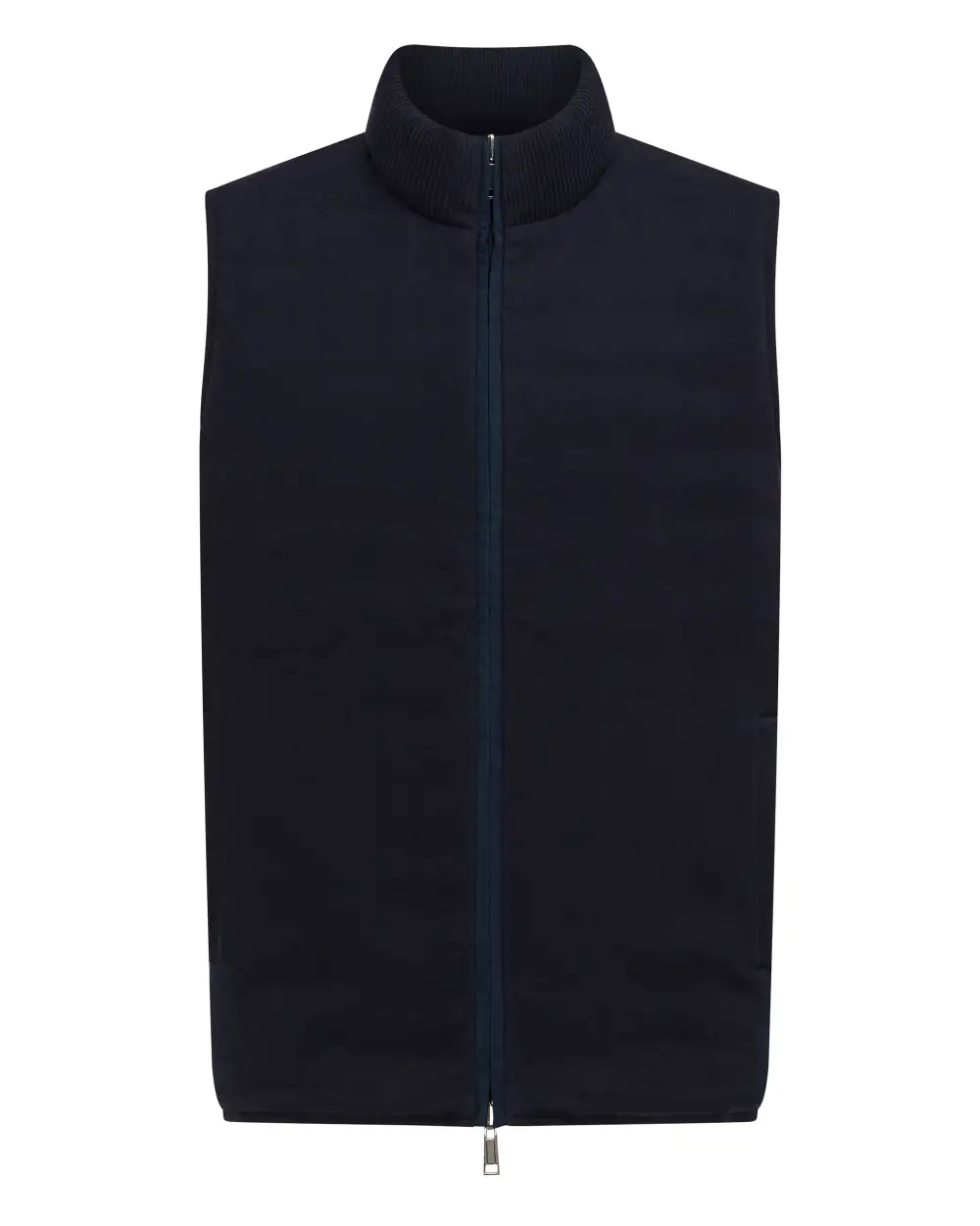 Men's Reversible Cotton Blend Gilet Navy Blue