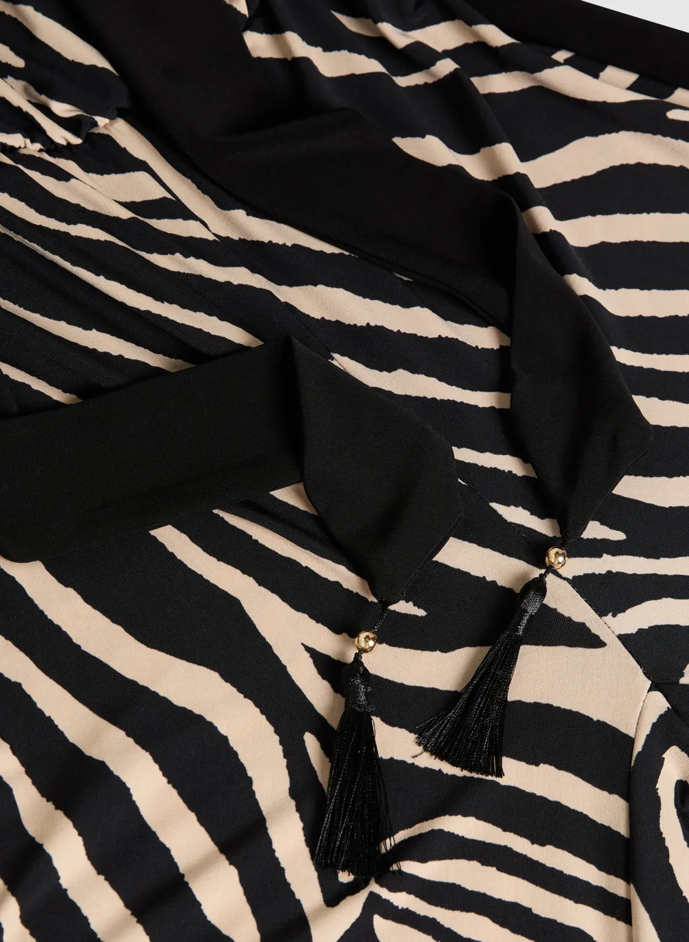 Wide-Leg Jumpsuit With Zebra Stripes