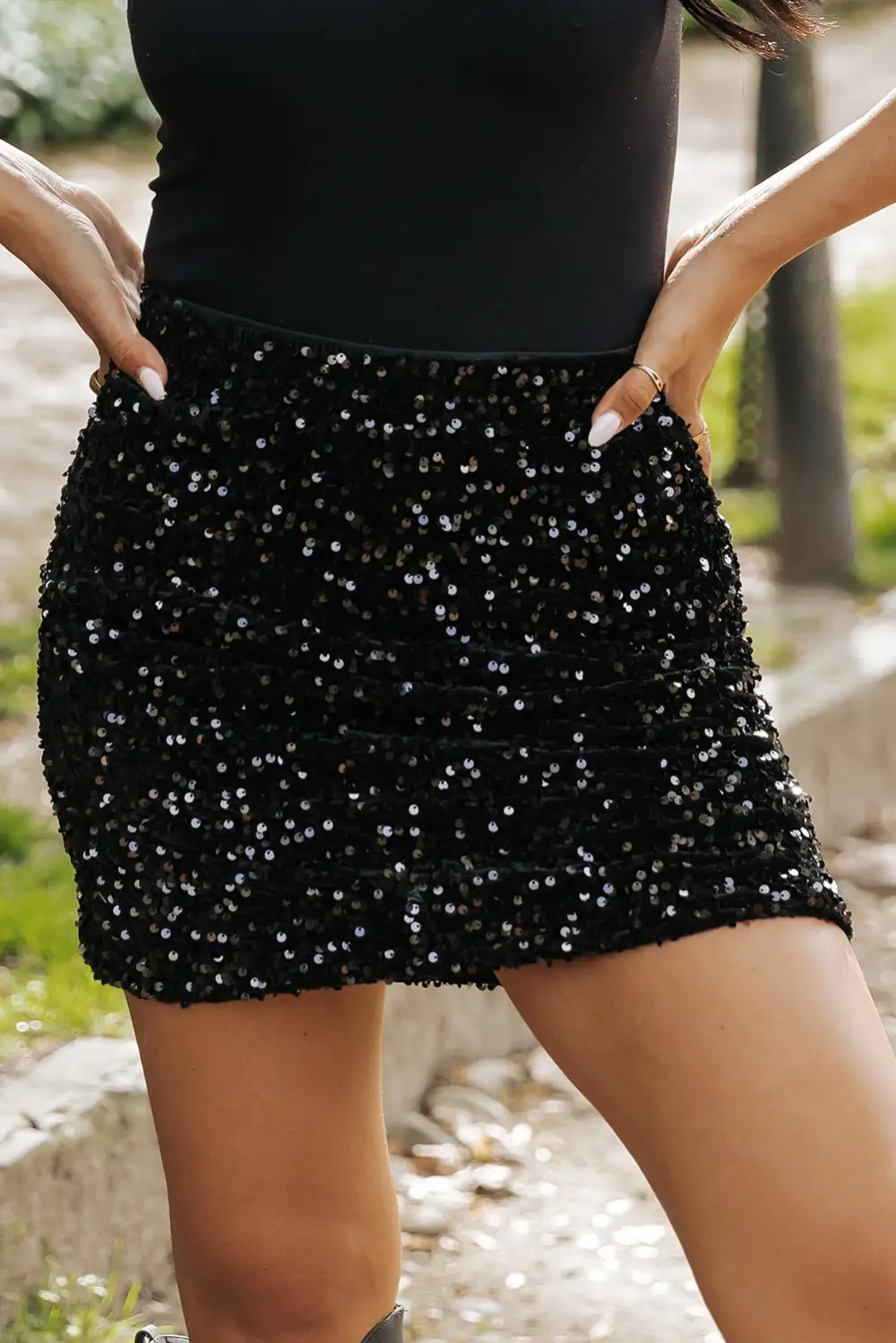 Sequin Mini So Shipping Skirt
