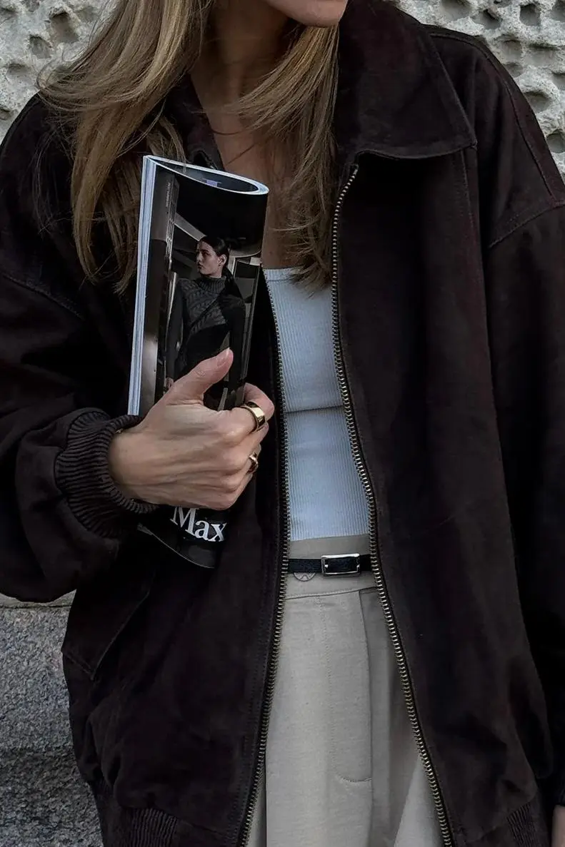 BITTER  SUEDE BOMBER