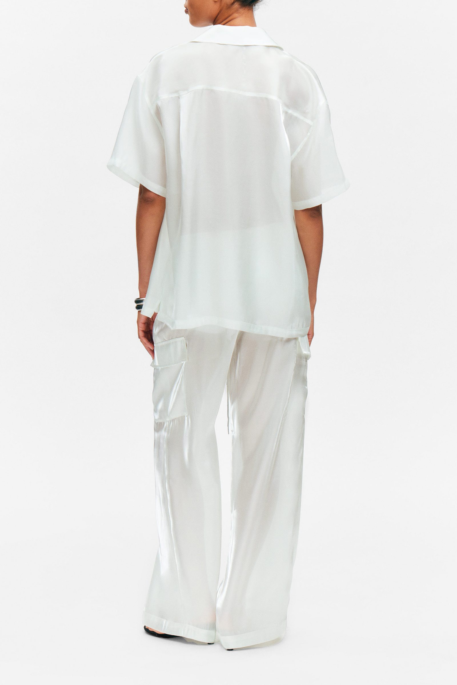 Oversized Drop Shoulder Button Up Shirt