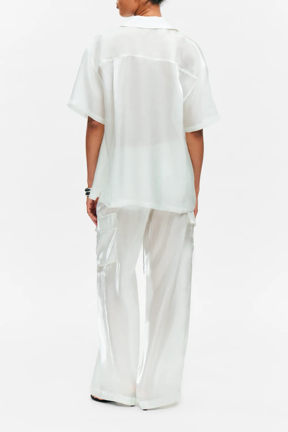 Oversized Drop Shoulder Button Up Shirt