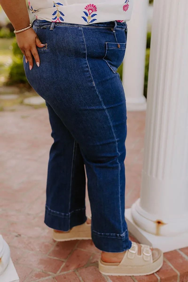 High Waist Vintage Distressed Cropped Jeans