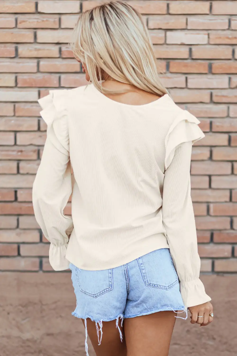 Everyday Ruffled Blouse Detail