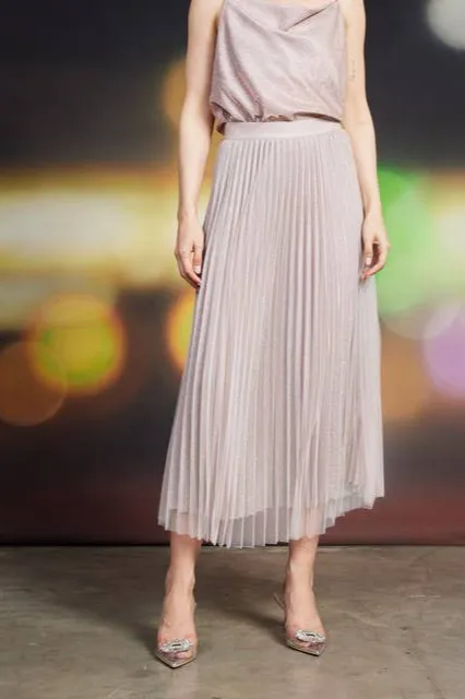 Pleated Midi Skirt