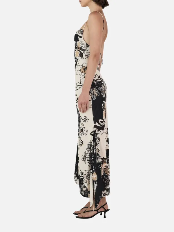 Asymmetric Hem Floral Print Dress