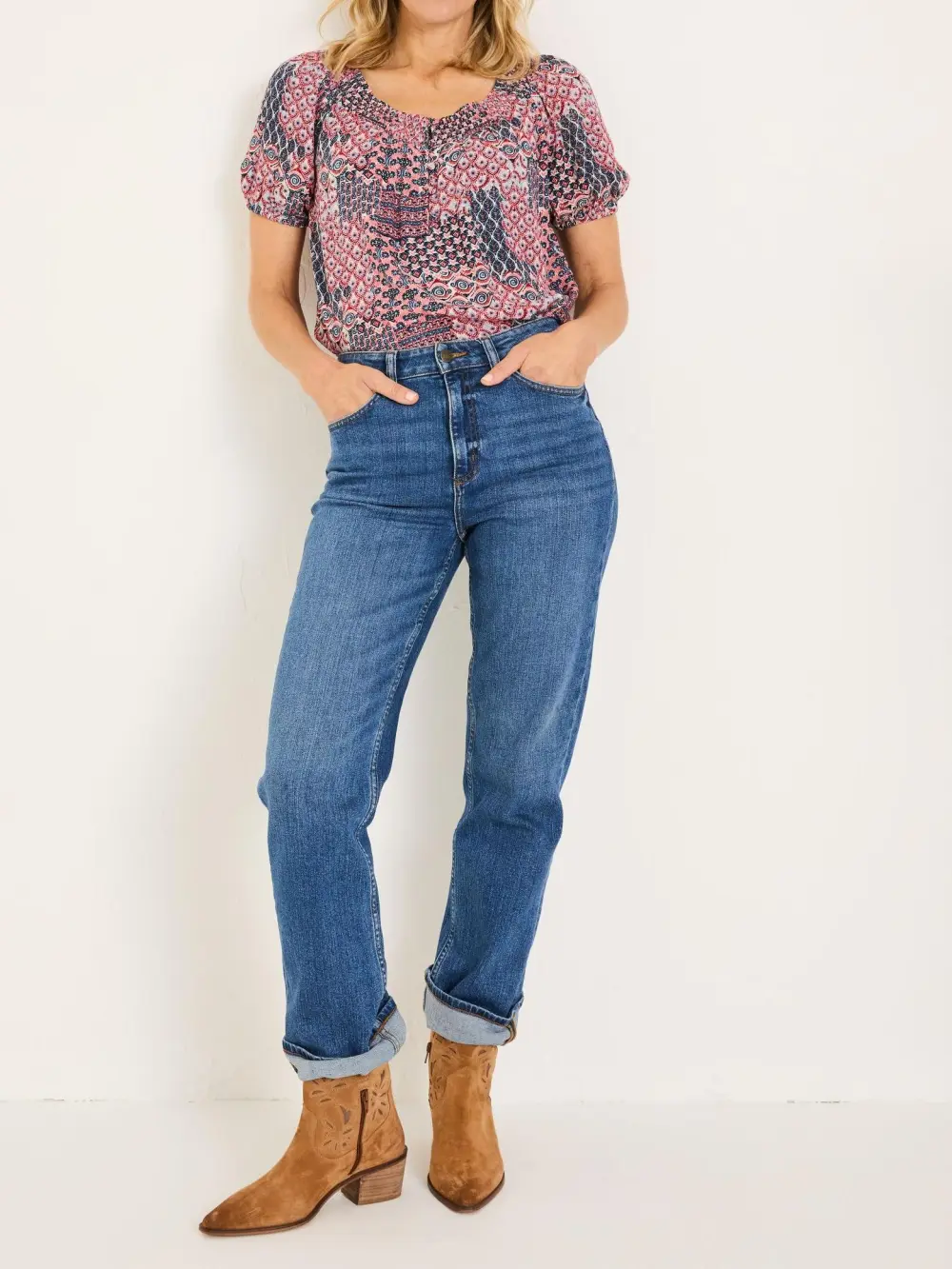 Pink Geo Tayana Blouse