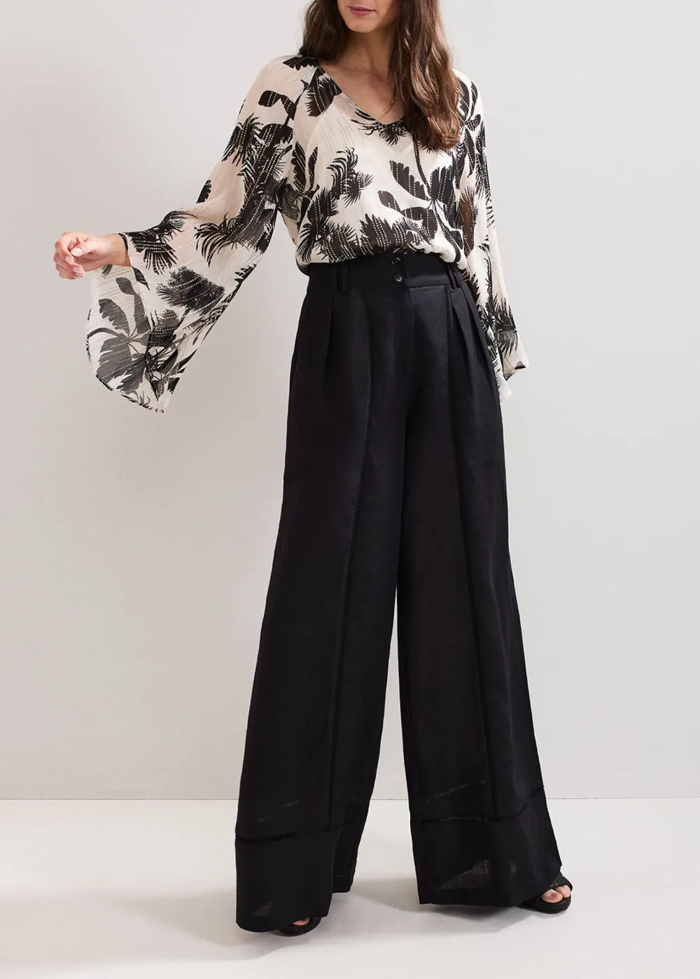 Stylish Flowy Tropical Print Ladies Top
