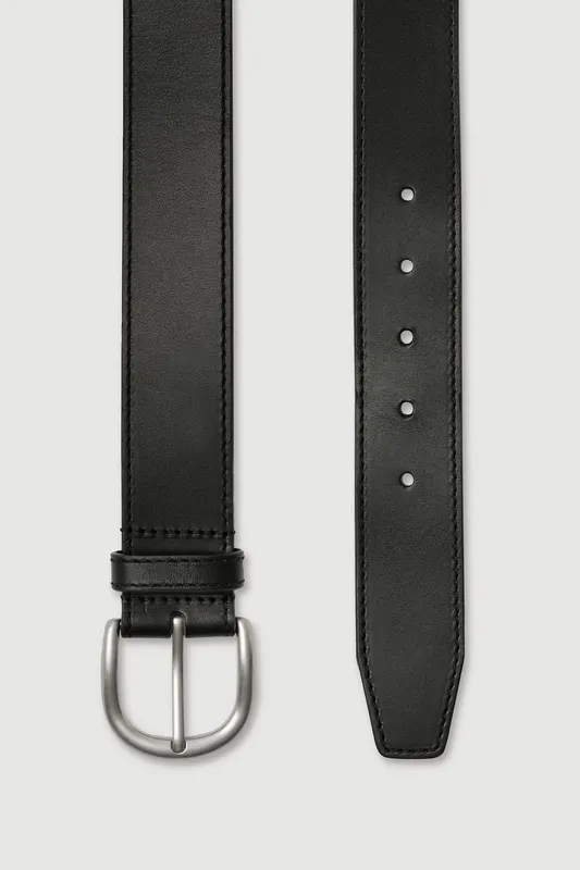 Black Wide Leather Belt