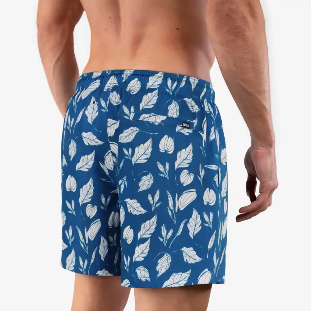 Blue Mid-Length Hybrid Short