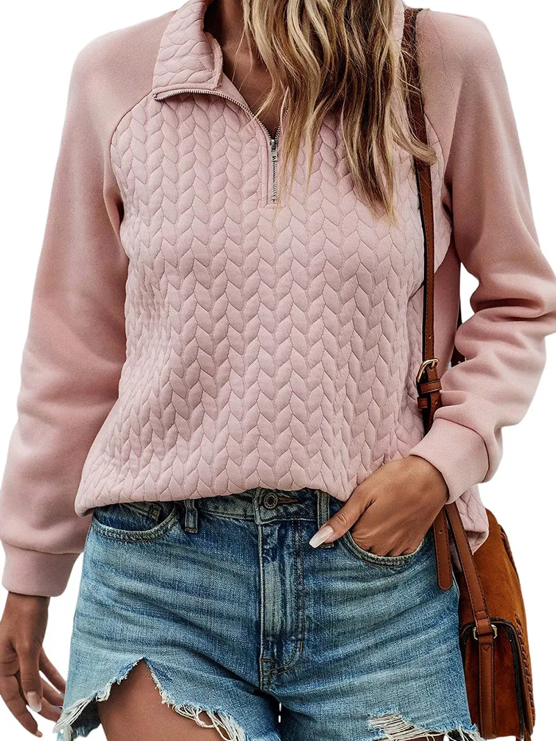 Women's Elegant Casual Long Sleeve Knitted Tops Sweatshirts