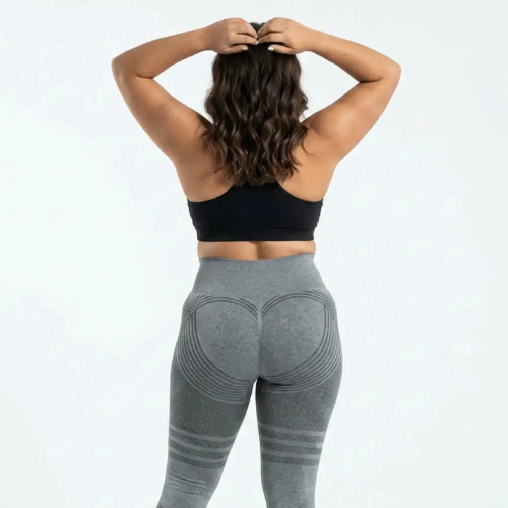 Women's 3D curved buttocks three-dimensional yoga pants
