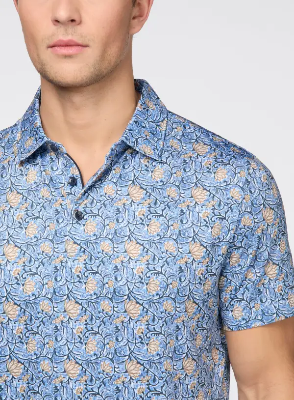 Paisley Print Casual Polo