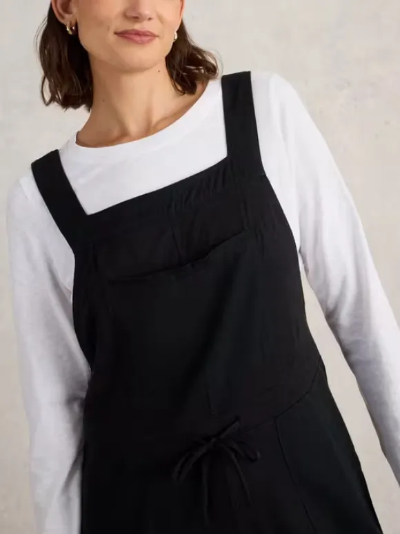 Jersey Dungaree In Pure Black