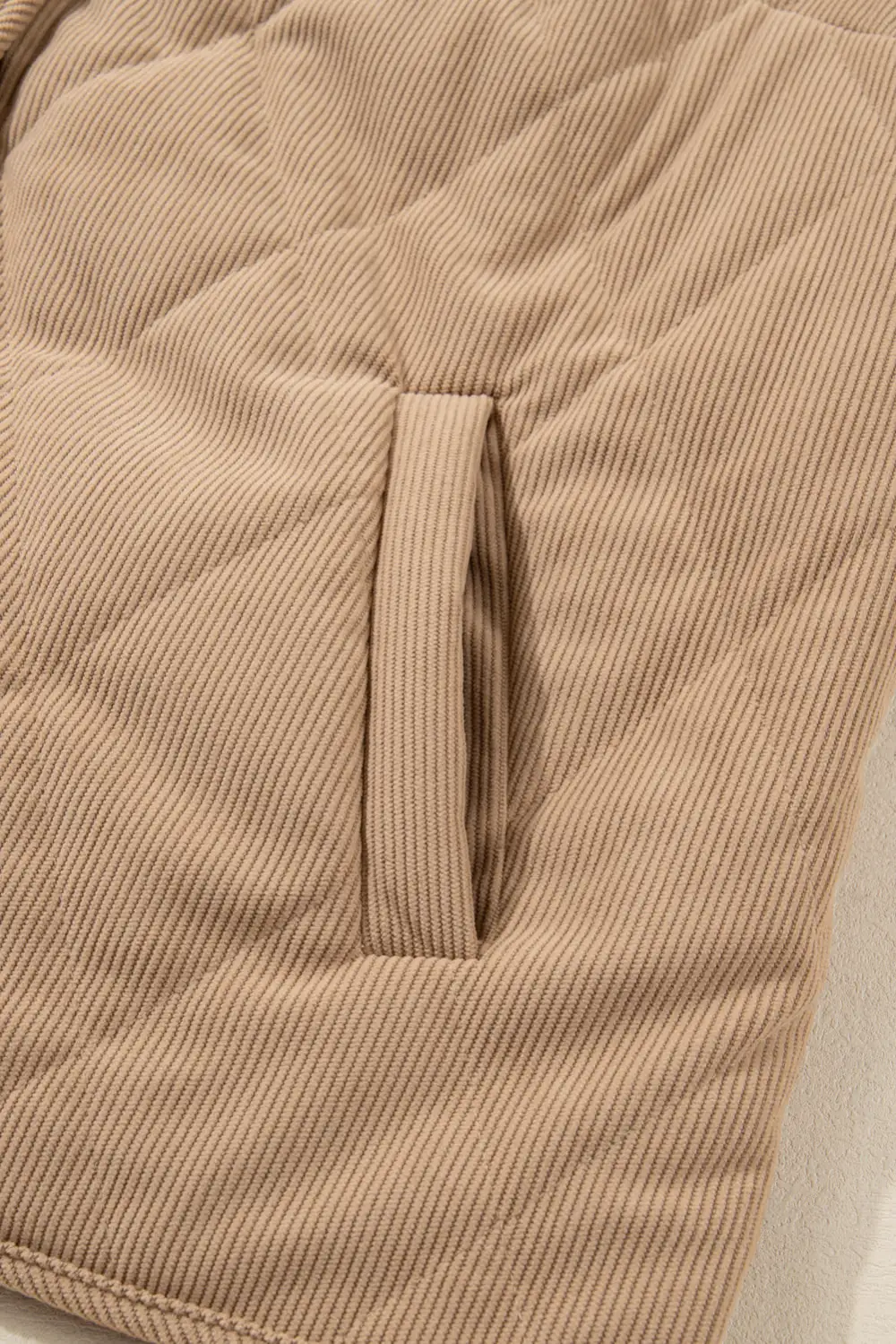 Camel Plus Size Quilted Cord