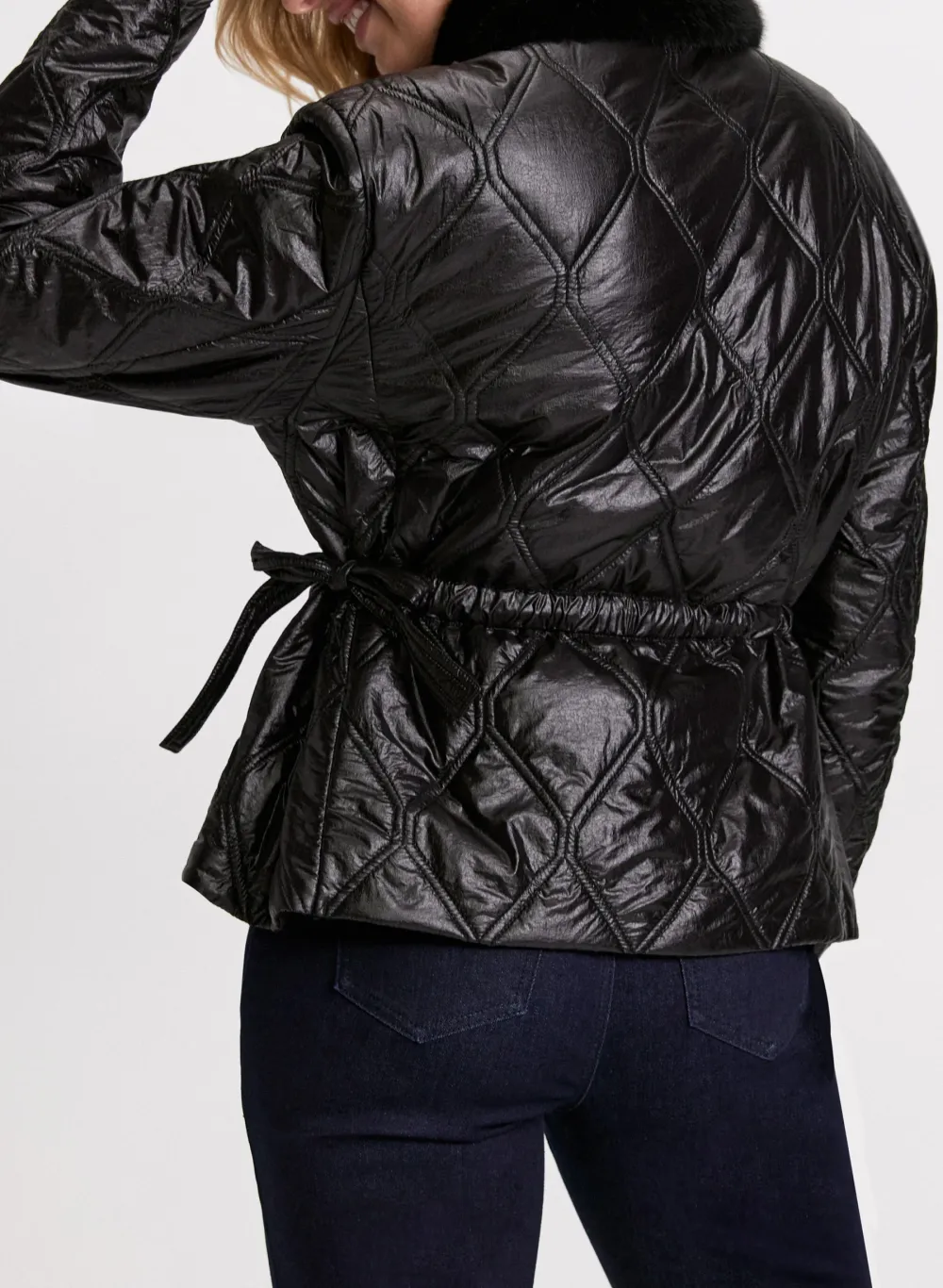 Stylish Fur-Collar Coat