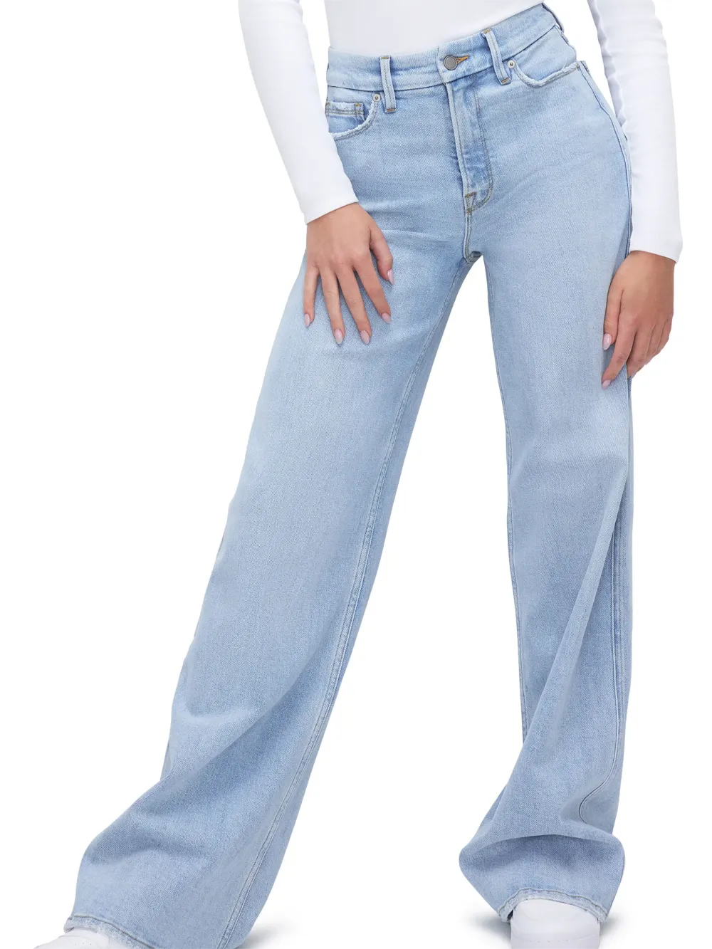 High Rise Patchwork Straight Leg Jeans