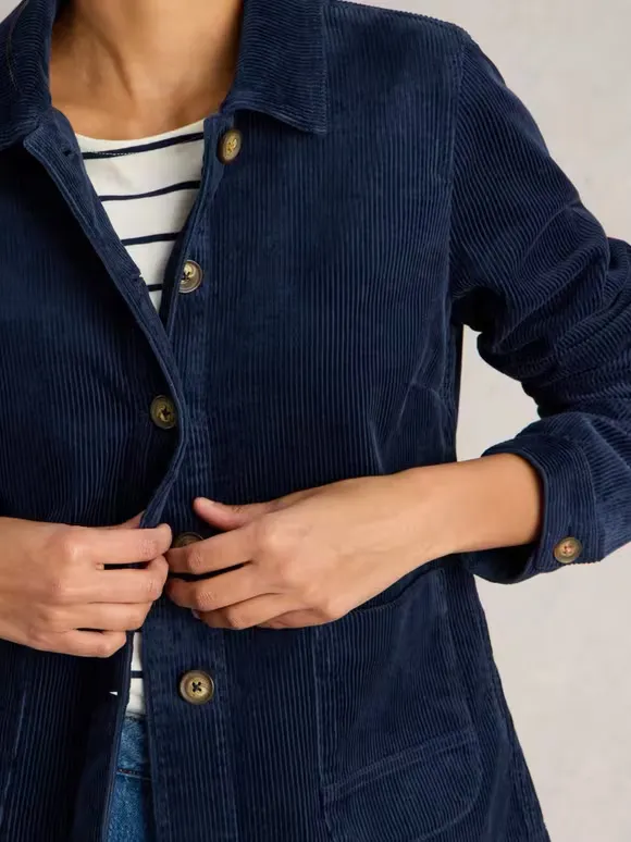 Corduroy Jacket In Dark Navy