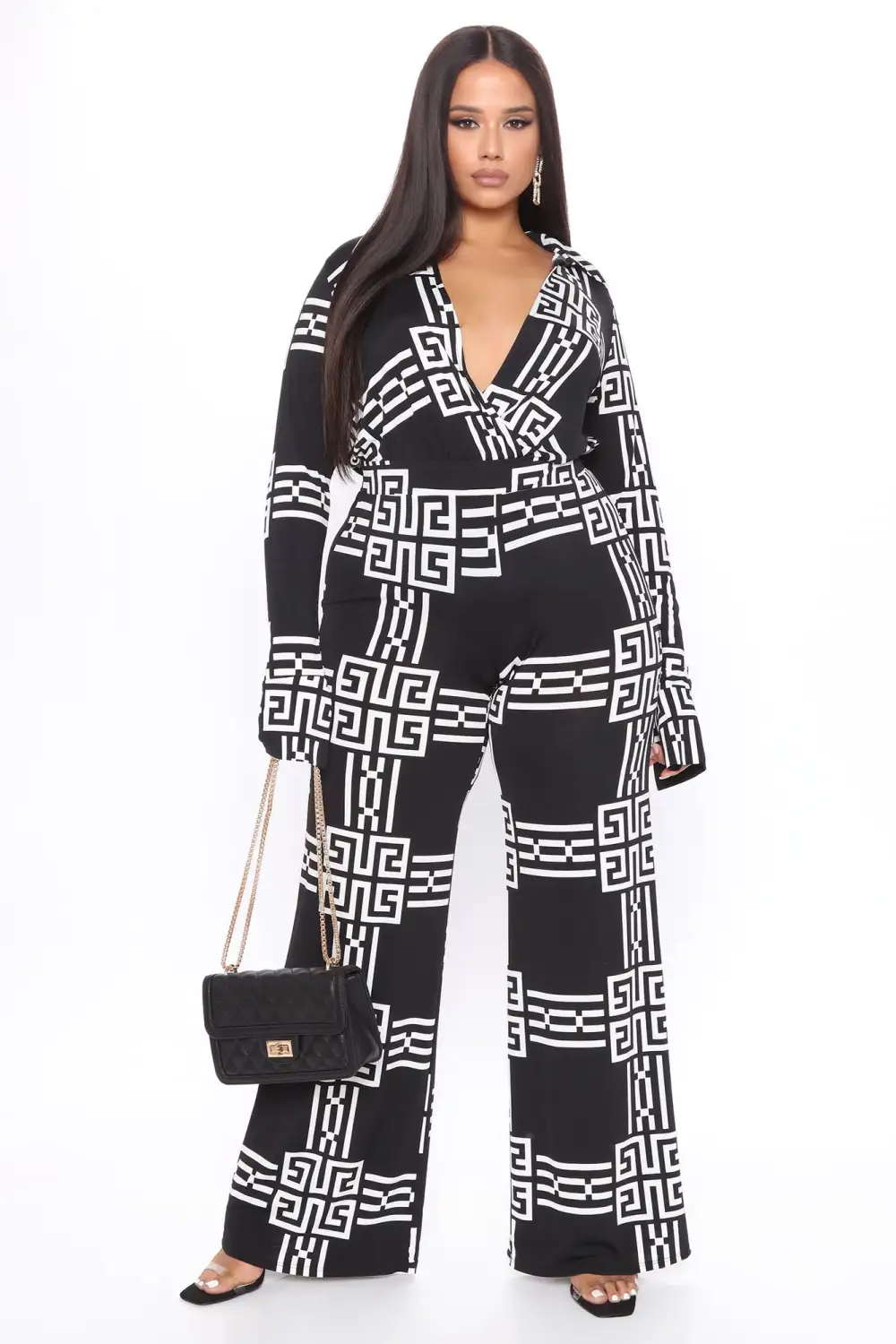 On Repeat Pant Set - Black/White