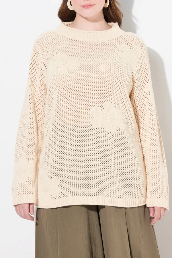 Ribbed Breathable Women's Knitted Sweater
