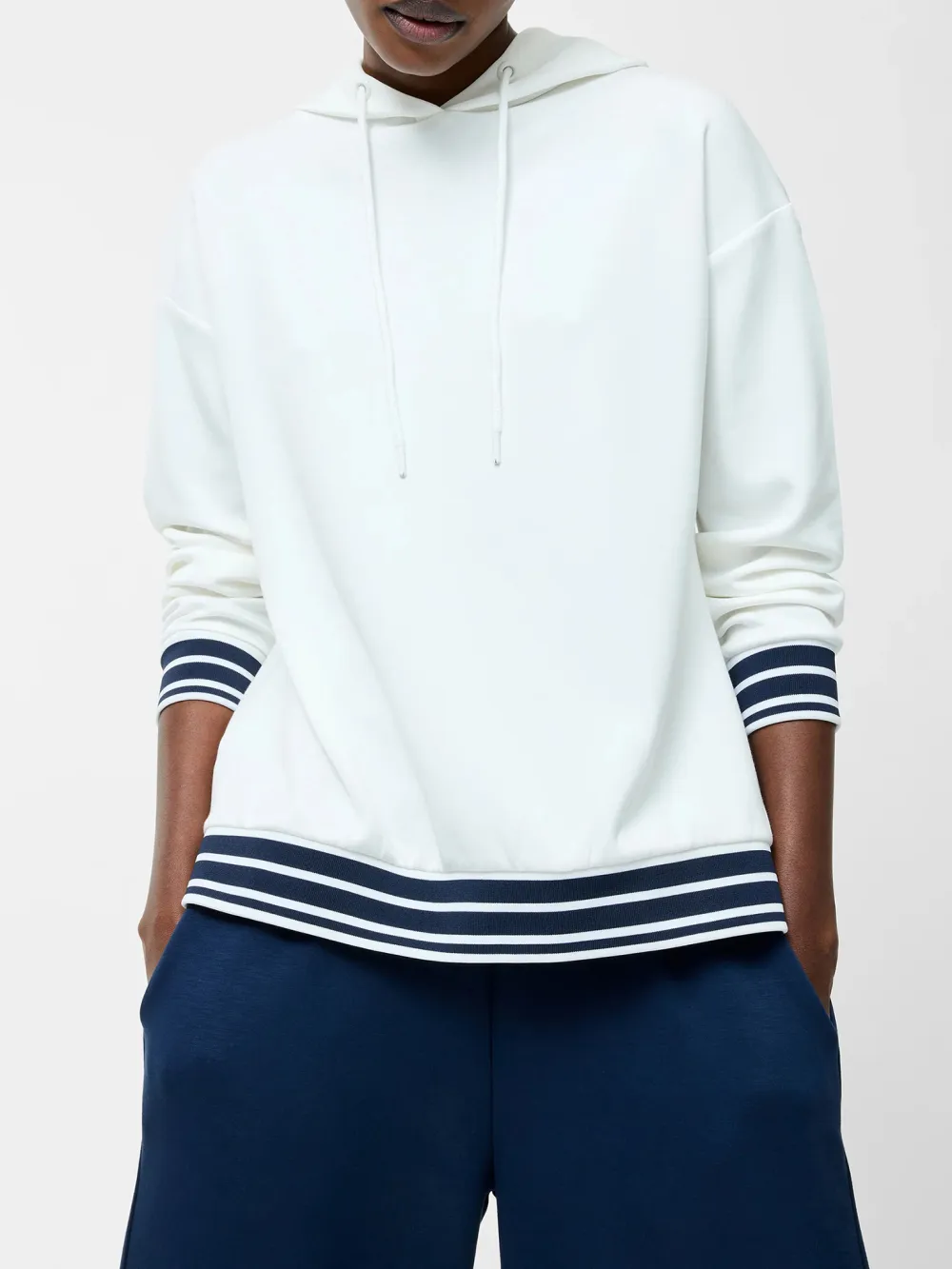 Designer Hooded Striped Sweatshirt
