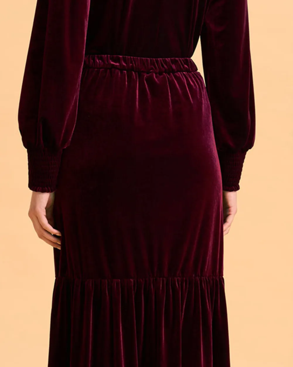 Velvet Midi Skirt