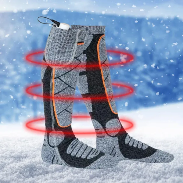 Full Sole Heated Socks Ski Electric Rechargeable Thermal Socks