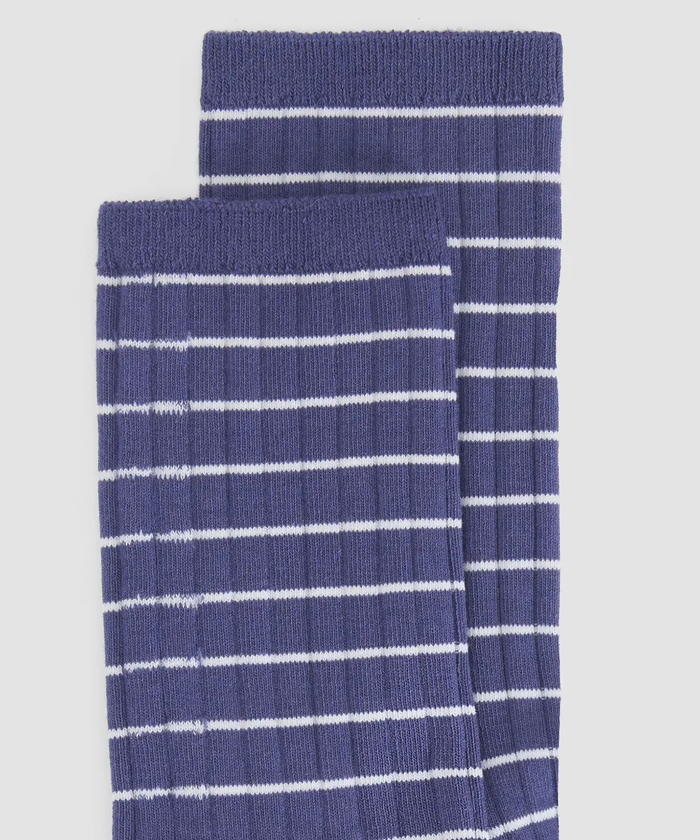 Casual Style Striped Trouser Sock