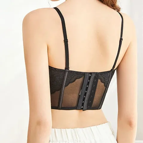 Lace Push-Up Corset-Style Bra