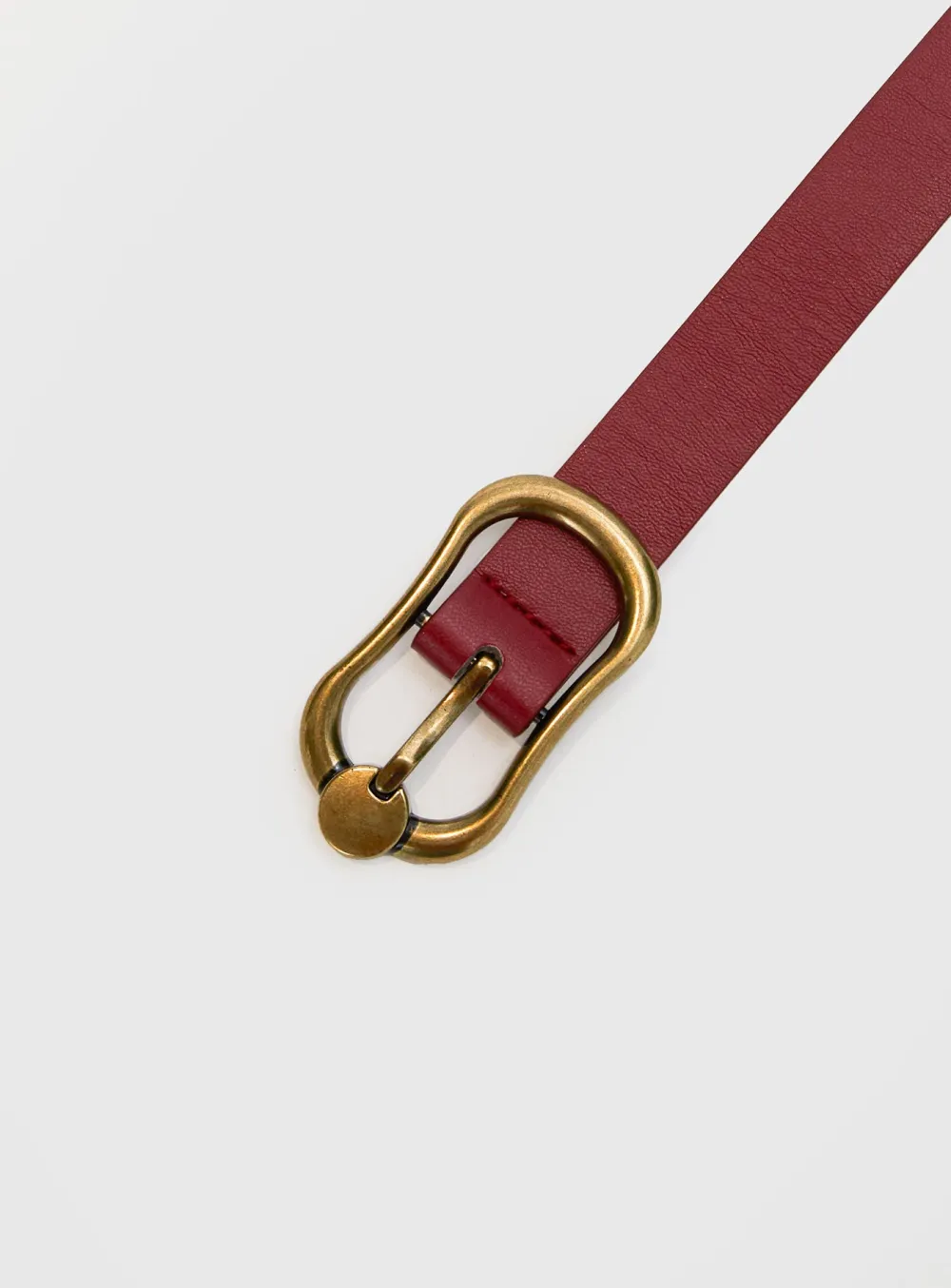 Chic Burgundy Gold Waist Belt