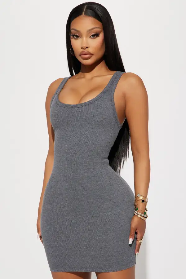 One of the Boys Dress - Charcoal