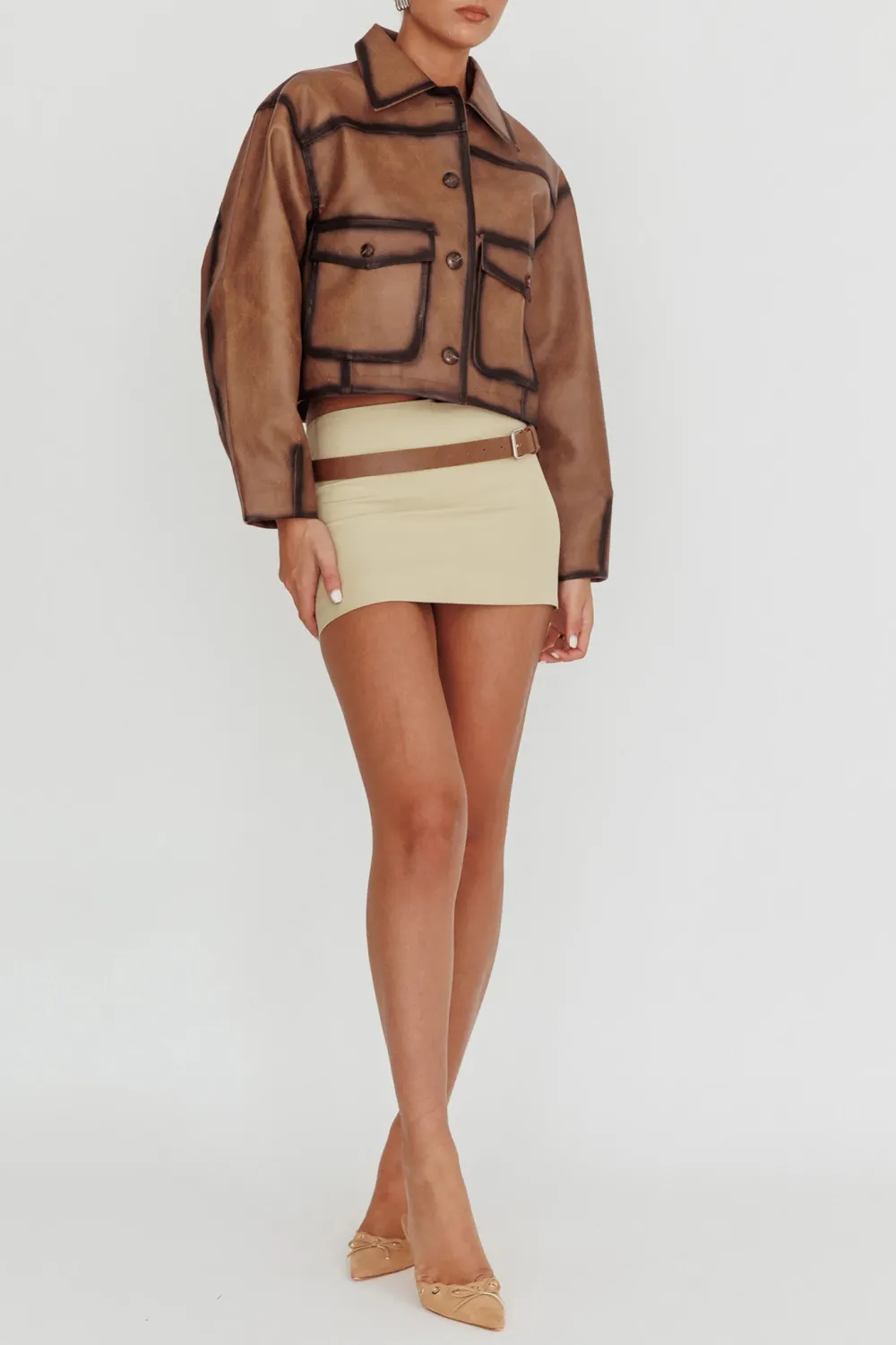 Fashionable Rock Style Leather Jacket For Women