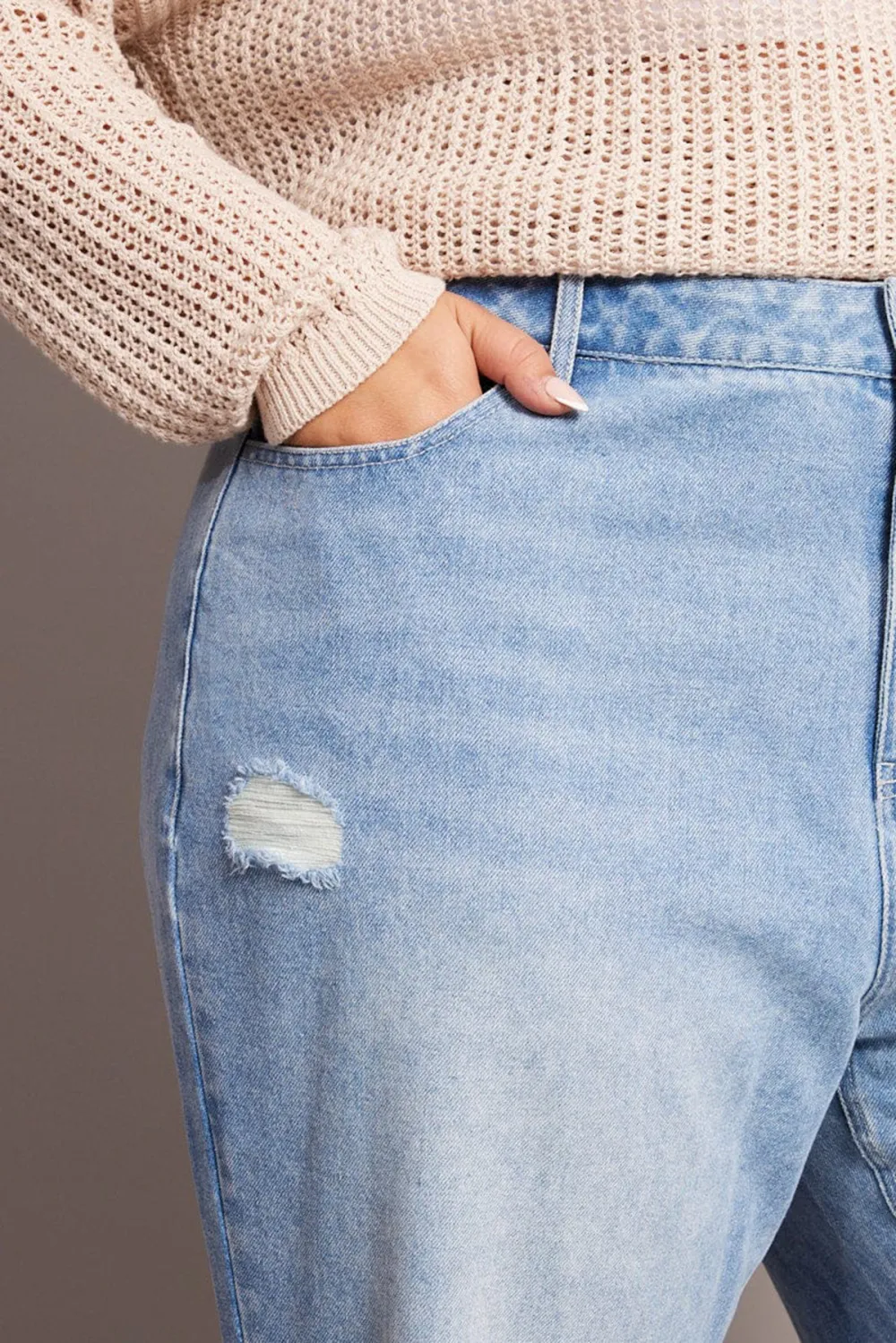 Ripped High Waist Jeans