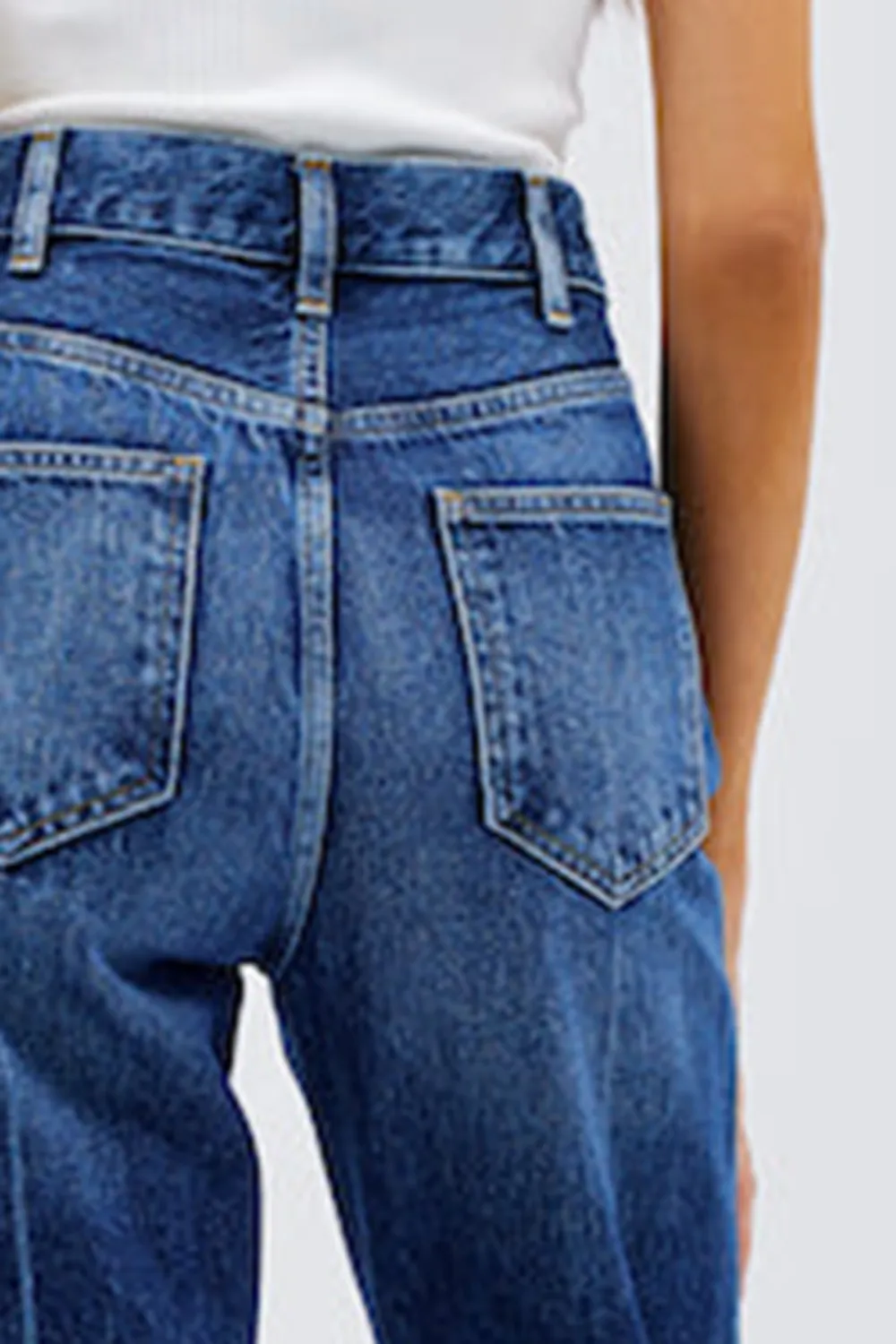 Straight-Leg Denim Pants