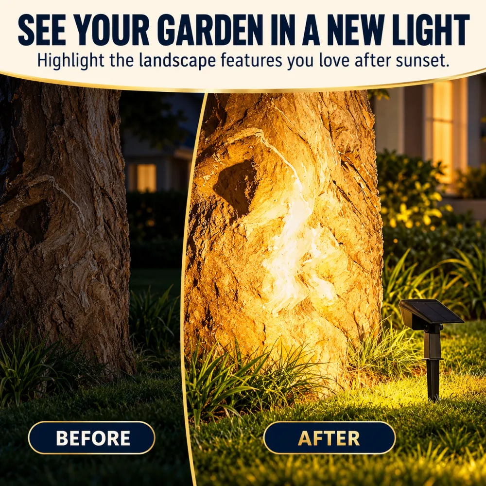 Solar Spotlight Outdoor Garden Lawn Light