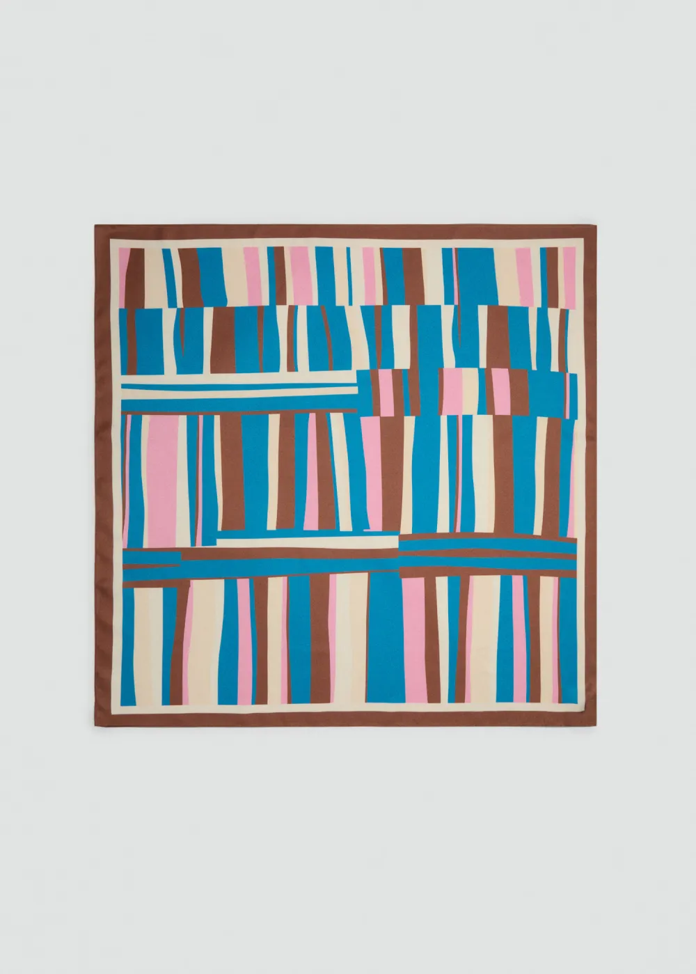 Casual Style Blue Abstract Srip Scacrf