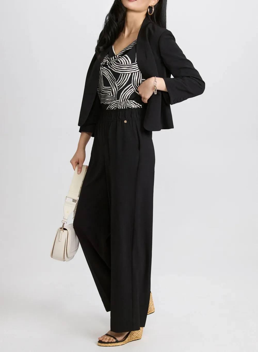 Pleated Casual Wide-Leg Pants