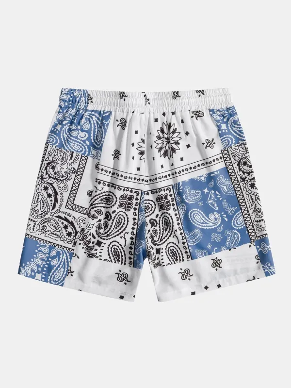 Print Drawstring Shorts