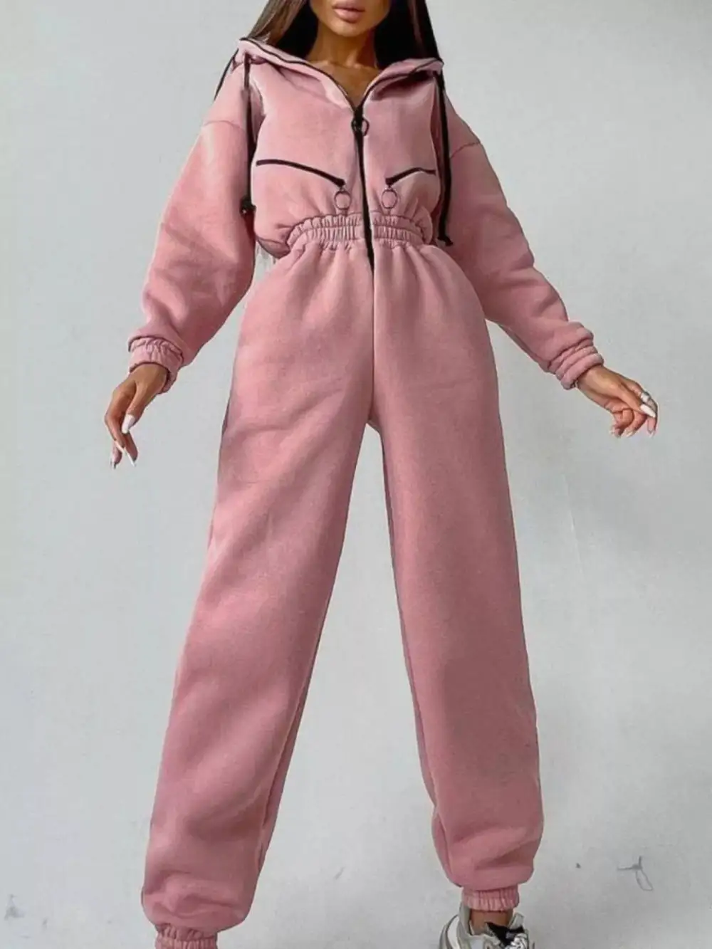 Hooded Zip Jumpsuit