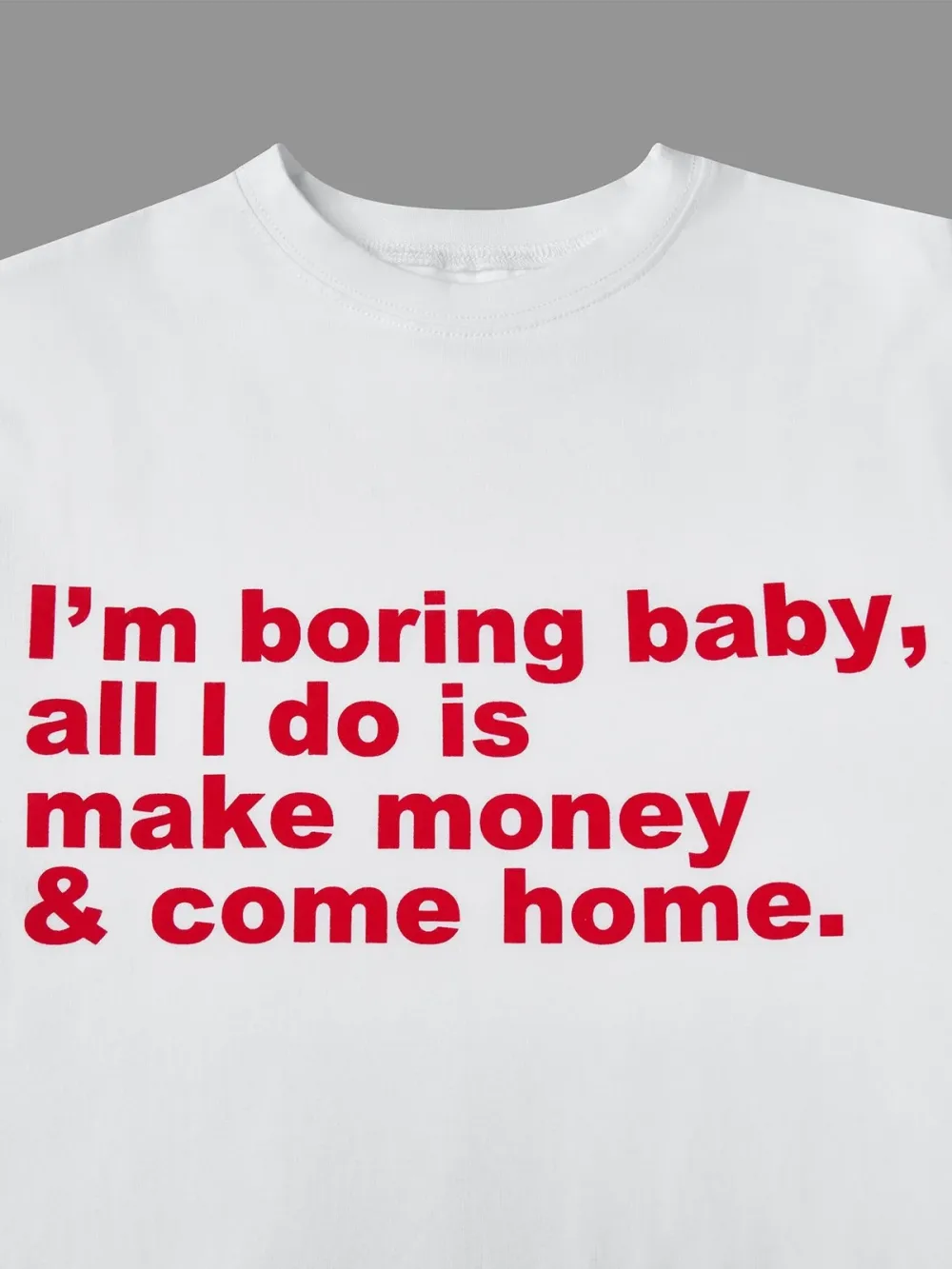 Crew Neck Text Letters Short Sleeve T-Shirt